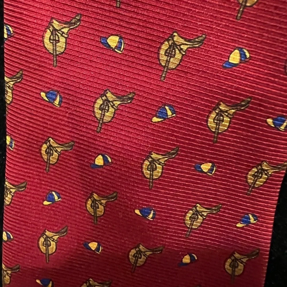 Lauren - Ralph Lauren - 100% Silk Red Necktie Tie Neck Tie - Red